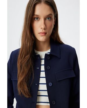 Koton Marineblaue Jacke Für Damen