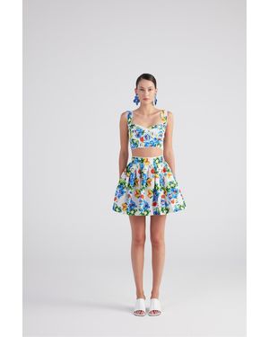 HOLLY LOLLY Blauer Ravello-Minirock – Gemustert Und Mit Taschen Für Damen
