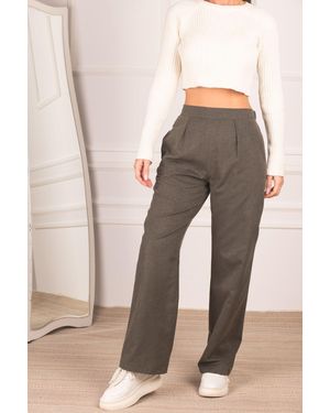 armonika Lockere Hose Mit Dunklem-Muster Für Damen - Grün