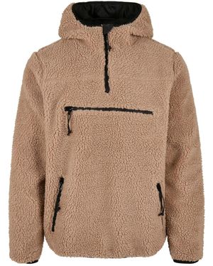 BRANDIT Teddyfleece Worker Pullover Für Herren - Schwarz