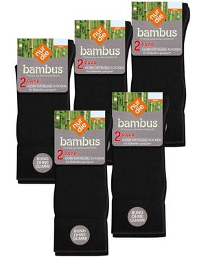 Nur die Freizeitsocken Komfortbund Socken Viskose Socken Strumpf Strümpfe Für Herren - Schwarz