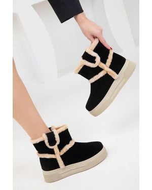 Soho Stiefel Aus Schwarzem Wildleder – Modell Bootie Für Damen