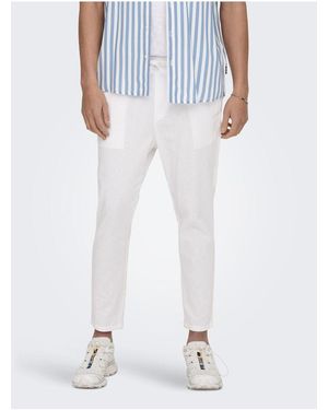 Only & Sons Jogginghose Onslinus Verjüngt Jogginghose Für Herren - Weiß