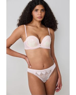 Penti Pinker Push-Up-Bh Von Heart – Loves Paris-Kollektion Für Damen - Schwarz