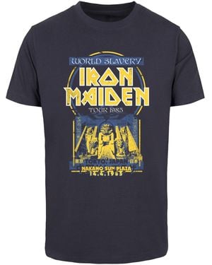 Merchcode Powerslave Japanisches Flyer-T-Shirt Für Herren - Blau