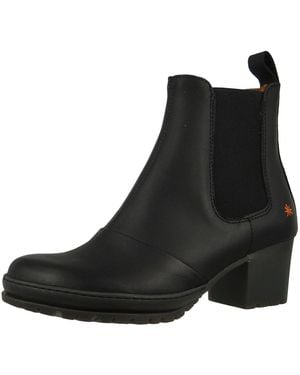 Art Leder Stiefelette Ankle Boot Camden 1235 Für Damen - Schwarz
