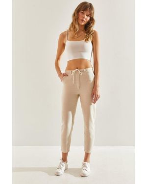 Bianco Lucci Leinenhose Für Damen - Natur