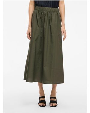 Vila Maxirock Visophie High Waist Für Damen - Grün