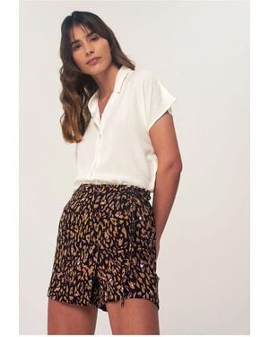 Herita Skort Mit Hoher Taille Und Elastischem Bund Für Damen - Lila