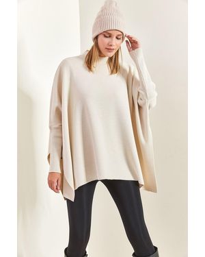 Bianco Lucci Poncho - Natur