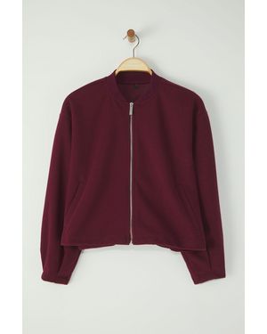Trendyol Burgunderfarbener Oversize-Mantel Für Damen - Rot