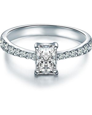 Trilani Silberring Ring Sterling Silber Zirkonia Weiß Für Damen - Grau