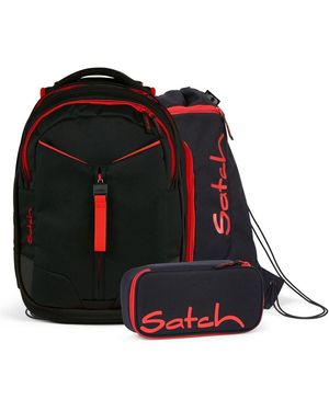 Satch Match Schulranzen-Set 3-Teilig - Schwarz