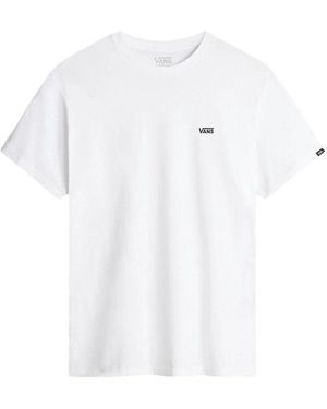 Vans Mn Left Chest Logo Tee Schwarz T-Shirt Für Herren - Weiß