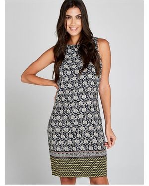 Apricot Filigranes Bordürenkleid Für Damen - Weiß