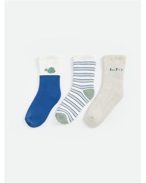 LC Waikiki Set Mit 3 Bedruckten Socken Für Babys – W4Ky98Z1 Für Herren - Blau