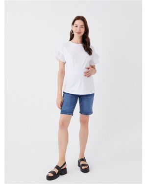 LC Waikiki Jeansshorts Für Schwangere - Blau