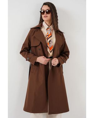 Bigdart 5918 Trenchcoat Mit Zweireihigem Kragen – Für Damen - Braun