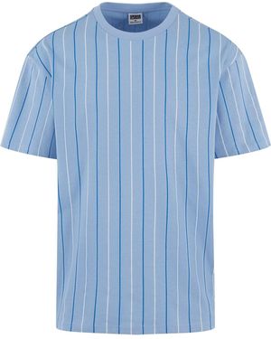 Urban Classics Printed Pinstripe Tee Für Herren - Blau