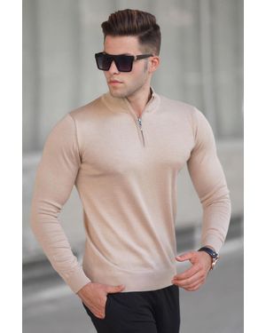 Madmext Kamel Pullover 5176 Für Herren - Braun