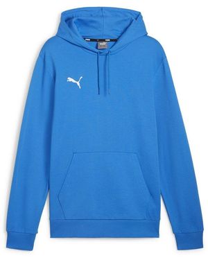 PUMA Kapuzenpullover – Normale Passform, Lange Ärmel, Ärmel, Flache Farbe - Blau
