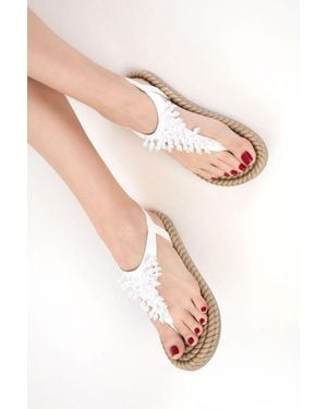 Soho Weiße Sandalen Für Damen - Pink