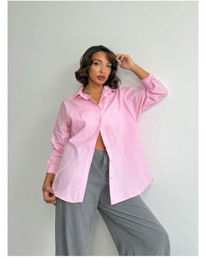 BEJNA Oversize-Langhemd Für Damen - Pink