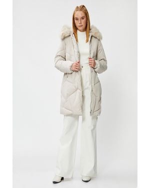 Koton Off--Mantel Für Damen - Weiß