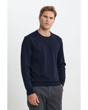 ALTINYILDIZ CLASSICS Marineblauer Strickpullover