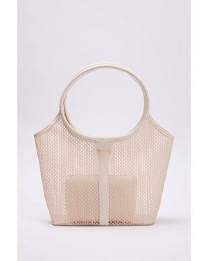 Trendyol Nude Mesh Detaillierte Puppy Maxi Tote Umhängetasche Für Damen - Braun