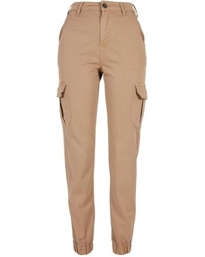 Urban Classics Ladies High Waist Cargo Pants Für Damen - Natur