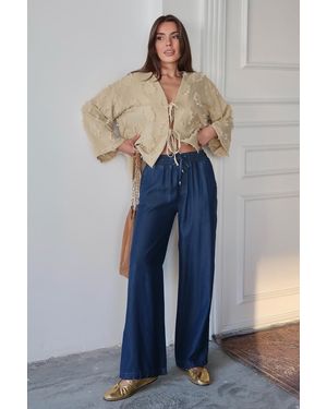 Olcay Liyoze-Hose Mit Schnürung - Blau
