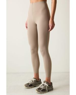 Penti Nerzfarbene, Knöchellange Leggings Mit Hoher Taille Und Seitennaht, Detailliertes Stretching Auf Beiden Seiten Für Damen - Natur