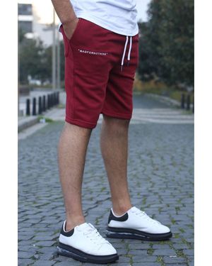 Madmext Weinrote Capri-Shorts Für Herren