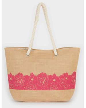 Defacto Strandtasche Aus Stroh Für Damen - Pink