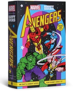 Happy Socks Strümpfe Marvel Avengers Socken 6Er Pack Für Damen - Schwarz
