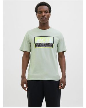 Jack & Jones T-Shirt Logo Rundhalsausschnitt T-Shirt Für Herren - Grün