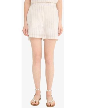 Defacto Gerade Shorts Mit Hoher Taille Und Taschen F0465Ax25Sm Für Damen - Natur
