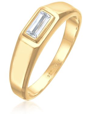 Kuzzoi Ring – Eleganter Topas Aus 925Er Sterlingsilber Für Herren - Mettallic