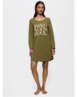 Triumph Sleepshirt Nightdresses Schlafshirt Schlafmode Pyjama Für Damen - Grün