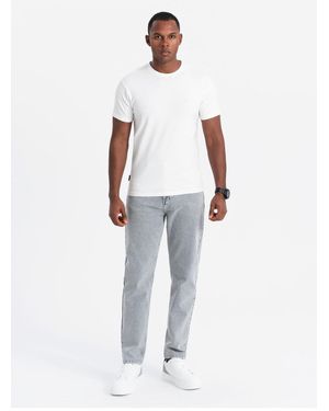 Ombre Slim Fit T-Shirt Mit Rundhalsausschnitt Und Logo V1 Für Herren - Weiß