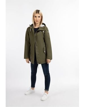 Schmuddelwedda Regenjacke Recyceltes Material Für Damen - Grün