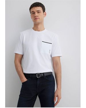 Mavi Weißes T-Shirt Normale Passform Normale Passform-620 Für Herren