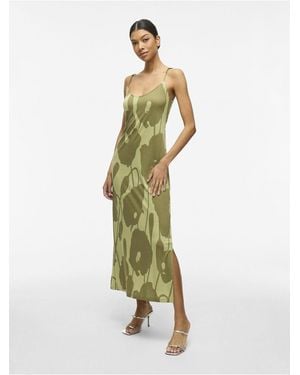 Vila Midikleid Ärmellos Für Damen - Mettallic