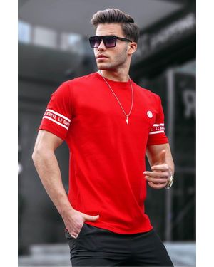 Madmext Rotes T-Shirt Für Herren