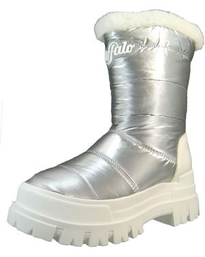 Buffalo Silberne Vegane Schneestiefel Stilvolles Design - Grau