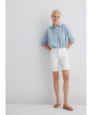 Mavi Alexis Klassische Weiße Jeansshorts Für Damen