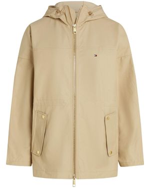 Tommy Hilfiger Reg-Parka Aus Baumwolle Und Nylon Für Damen - Natur