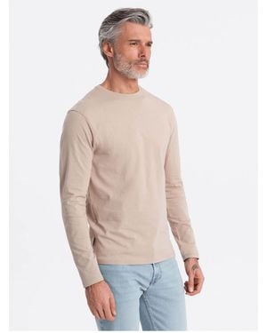 Ombre Basic Longsleeve Mit Rundhalsausschnitt V8 M Für Herren - Natur