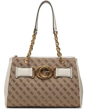 Guess Aviana Logo Kettenriementasche Hwjb8414060 Lts Für Damen - Natur